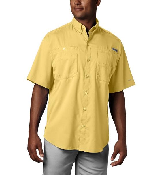 Columbia PFG Tamiami II Fishing Shirts Yellow For Men's NZ93462 New Zealand